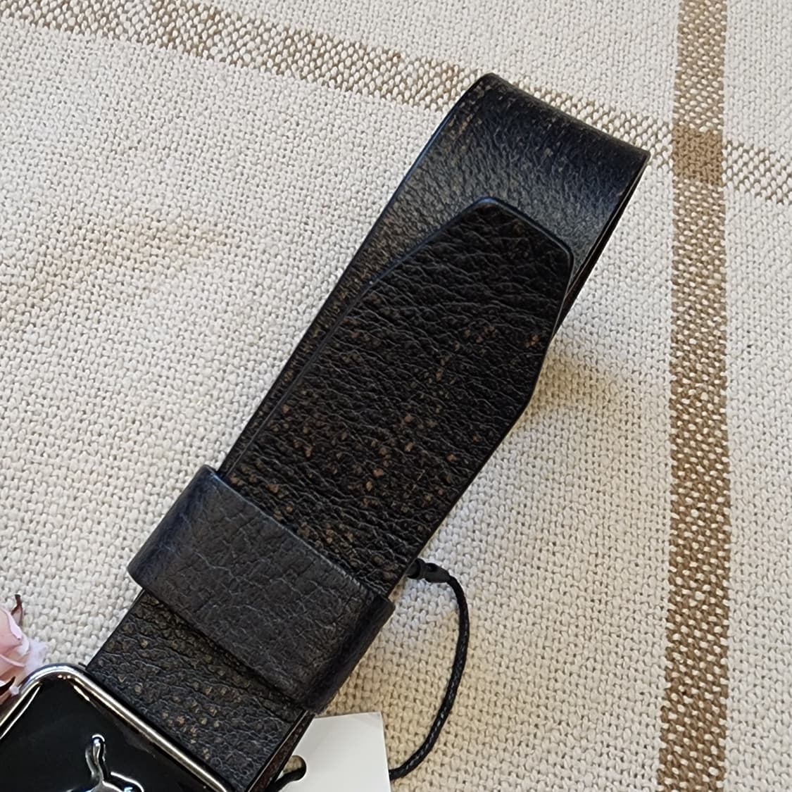 00년대 푸마 메탈로고 레더 벨트 M 상품이미지4