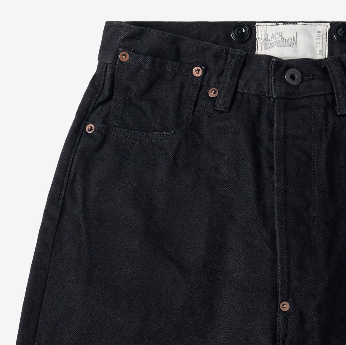 블랙샤인 15oz블랙데님팬츠 상품이미지6