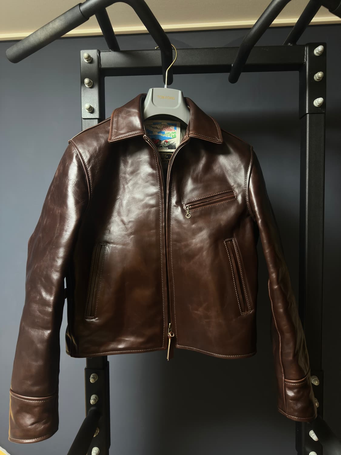 에어로레더 1950 하프벨트 크롬악셀 홀스하이드 브라운 상품이미지1