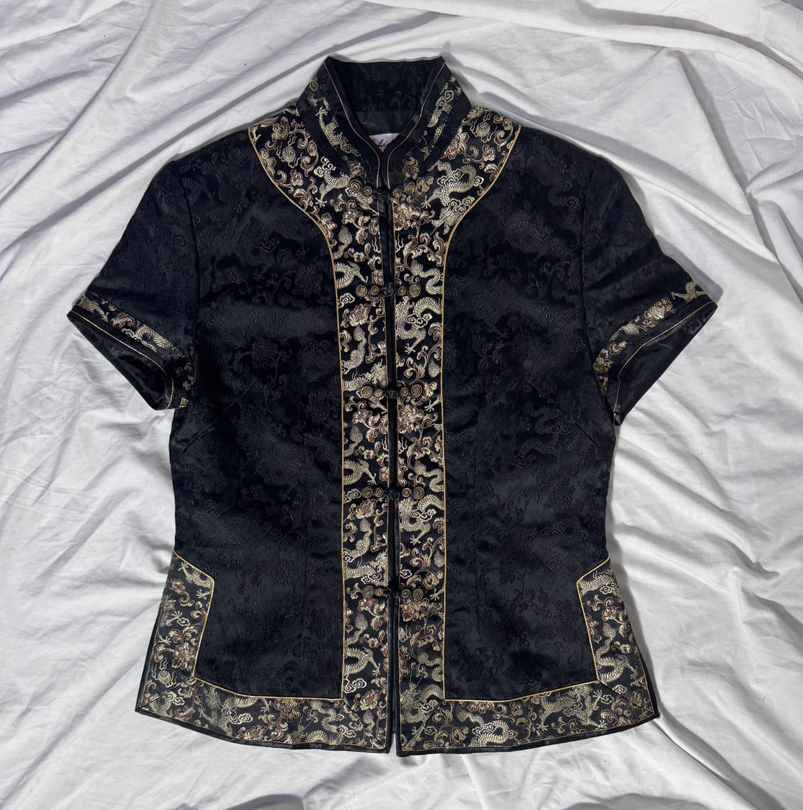 빈티지 드래곤 자카드 치파오 y2k 오리엔탈 오즈온 상품이미지4