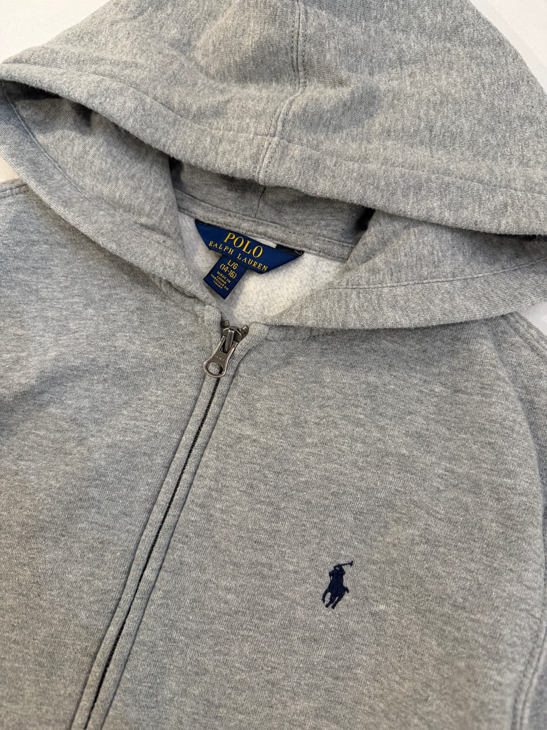폴로 랄프로렌 코튼 후드집업 그레이 상품이미지2