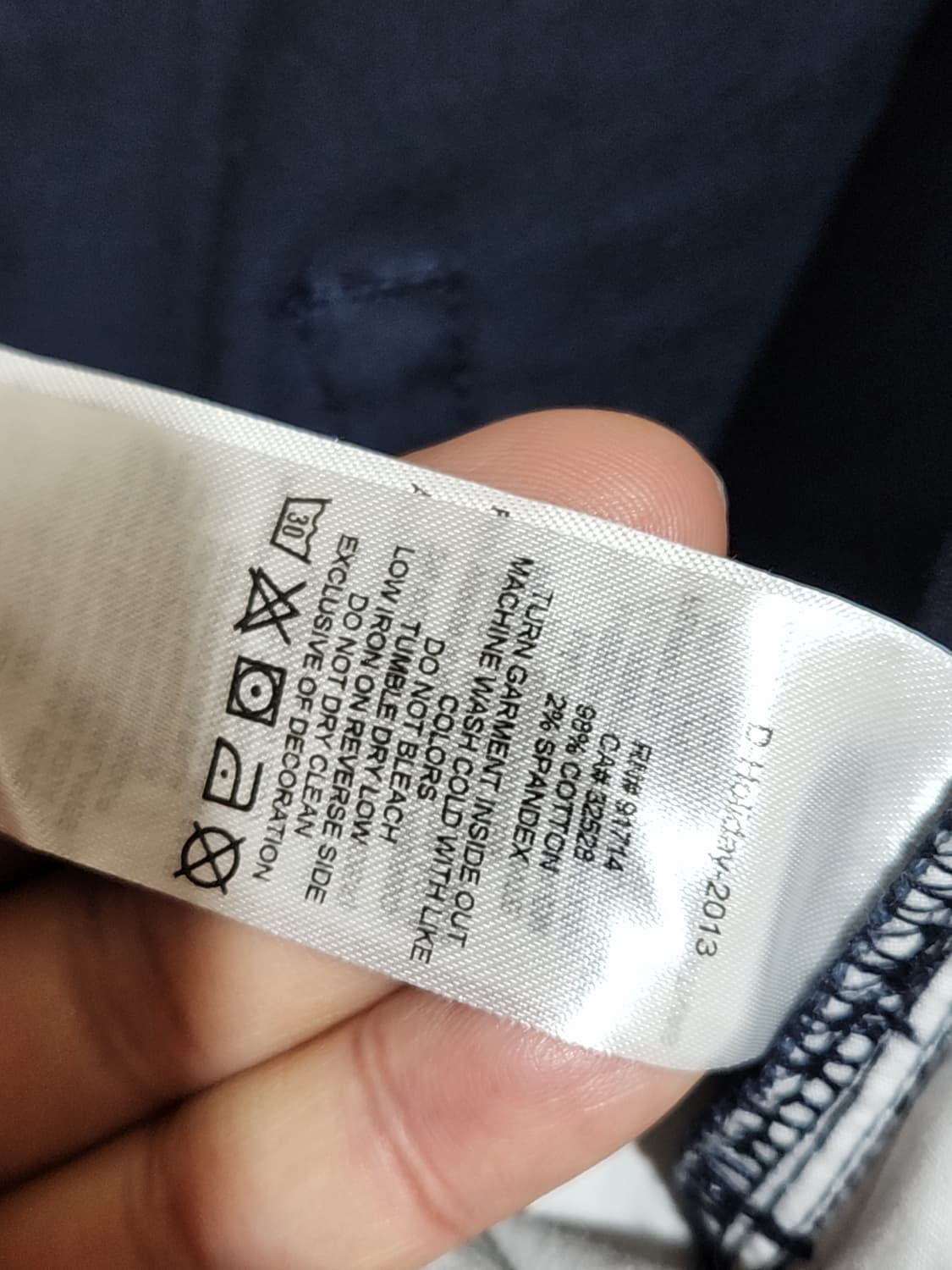 (33) 아르마니 익스체인지 면바지 네이비 스판 치노팬츠  상품이미지4