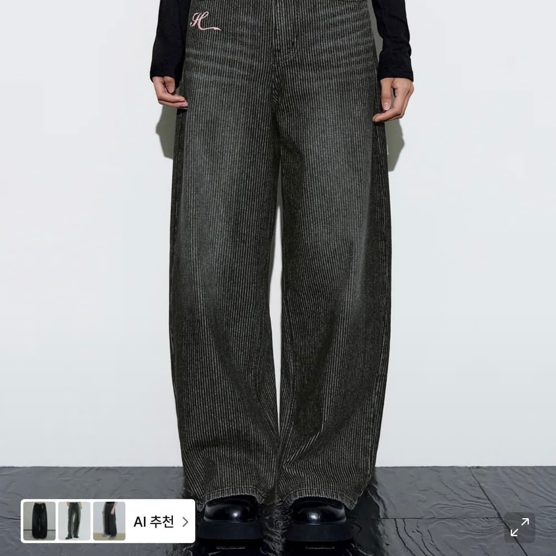 (택만 없는 새상품) 헬레네파리스 코듀로이 데님 팬츠 상품이미지2