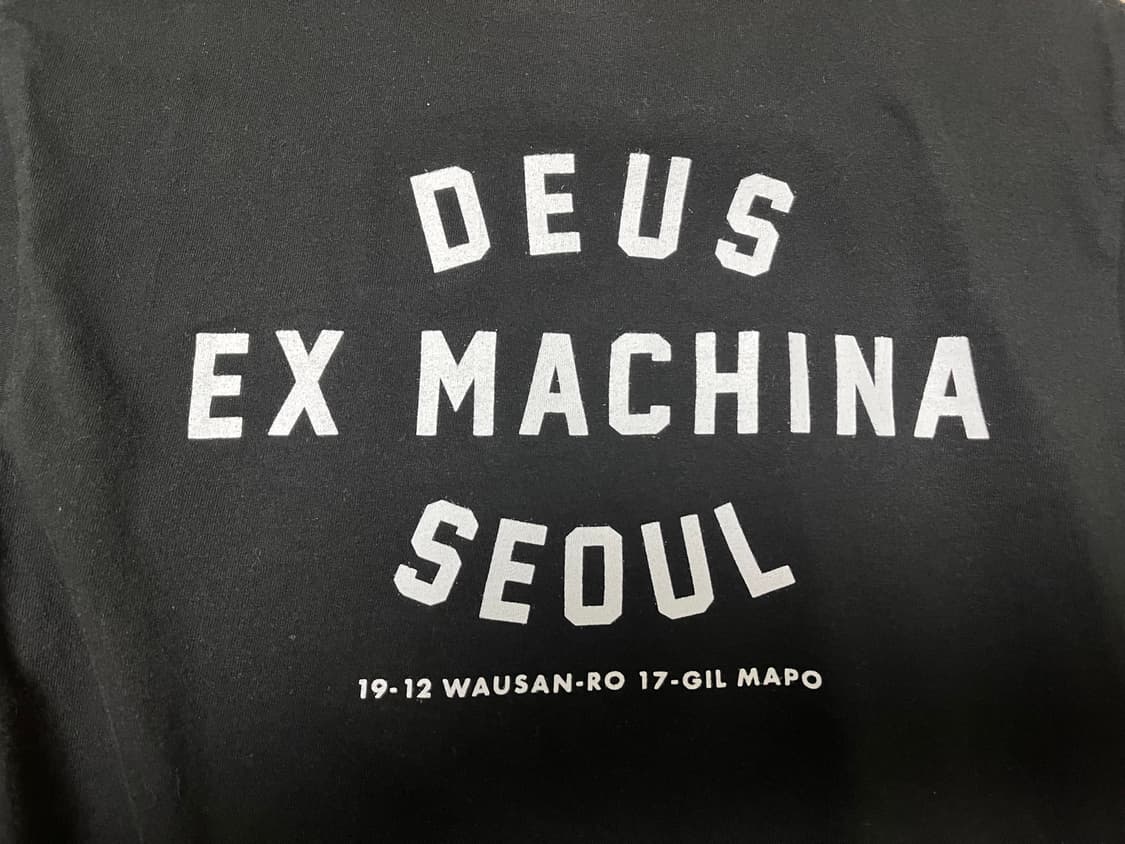 데우스 키즈 서울 컬리지 티셔츠 블랙 상품이미지3