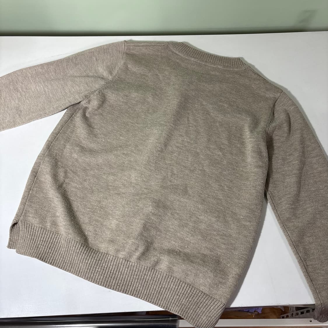 우먼S 메종키츠네 라이트베이지 폭스헤드 U넥 가디건 상품이미지4