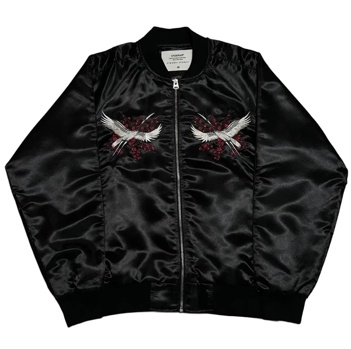 언더에어 underair 학 자수 스카쟌 블랙 상품이미지1