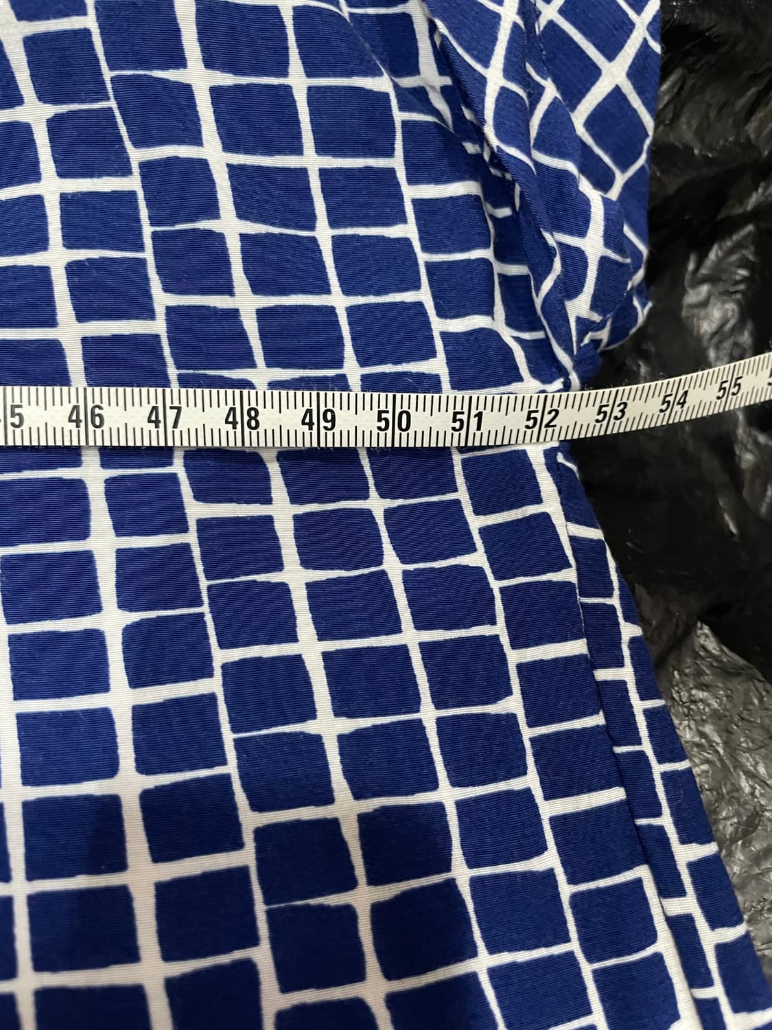 정품 타미힐피거 블루체크 반팔블라우스 캡소매블라우스 비스코스레이온100% 상품이미지6