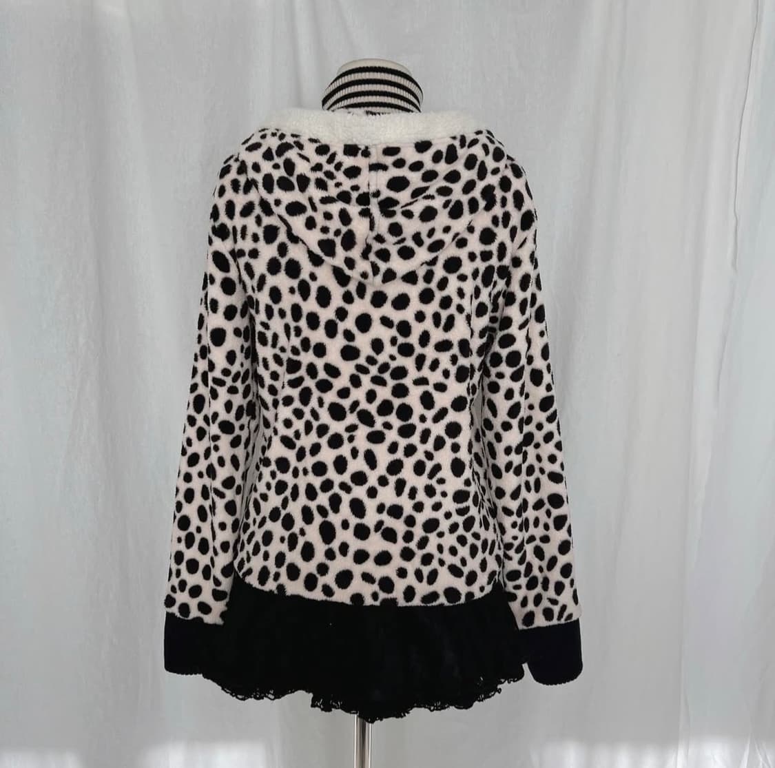 빈티지 호피 털 폼폼이 후드집업 상품이미지4