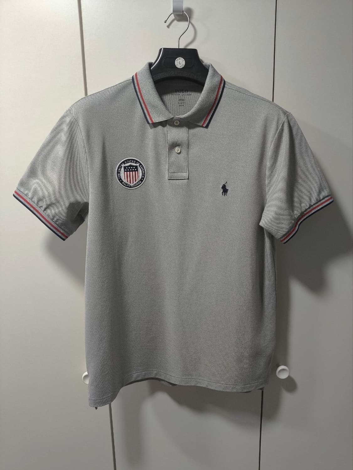 L 폴로랄프로렌 성조기 카라넥 티셔츠 상품이미지1