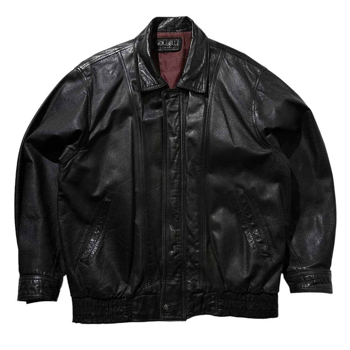 Noubelle 카우스킨 소가죽 레더 봄버 블루종 자켓 상품이미지1