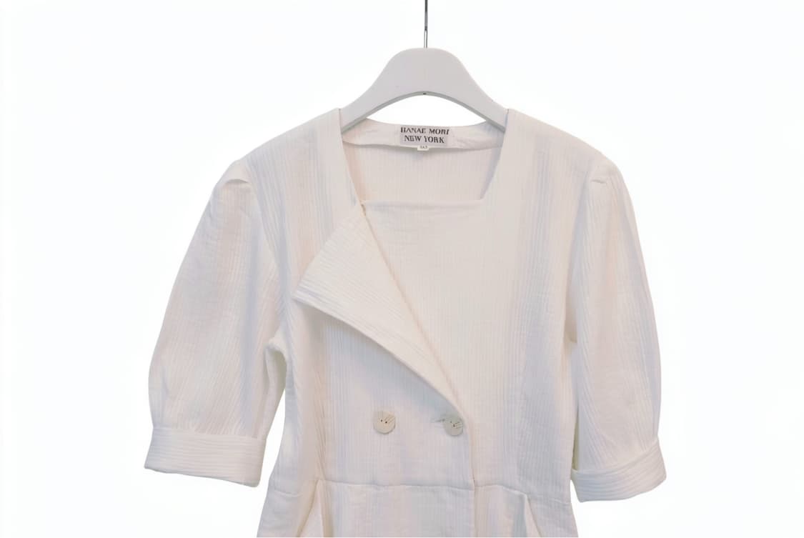 Hanae Mori New York 빈티지 면 큐프라 원피스 상품이미지3