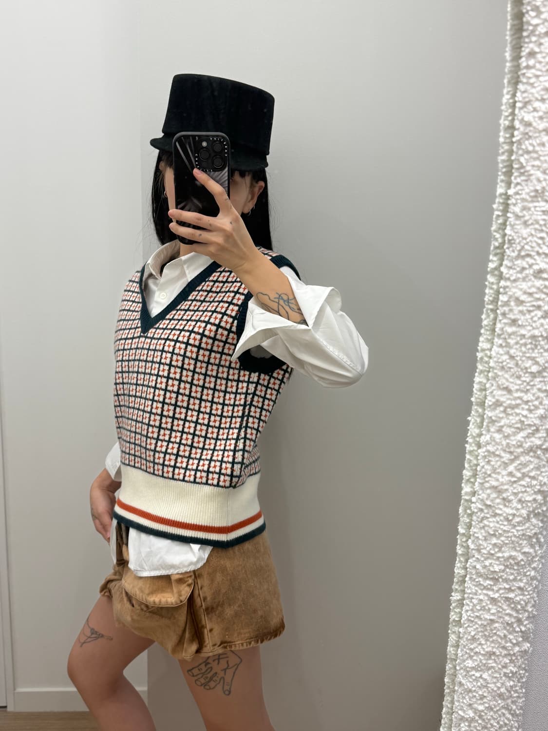 빈티지 브이넥 베스트 상품이미지2