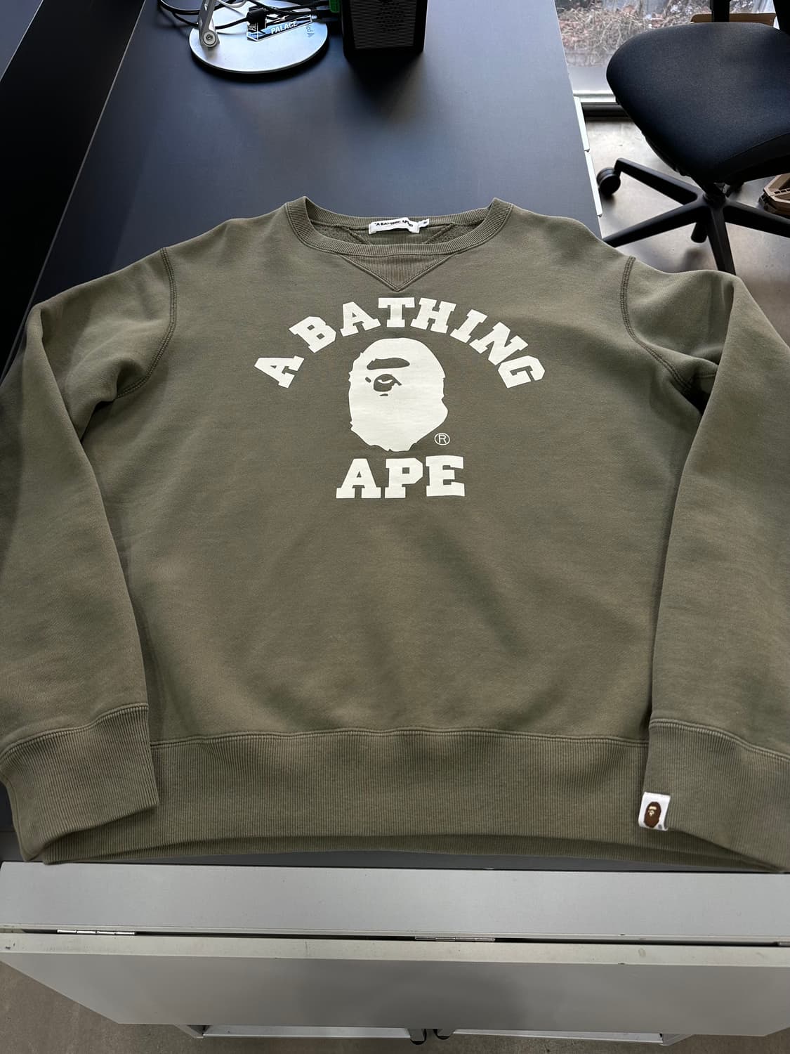 베이프 빅사루 말차 코튼 맨투맨 상품이미지5