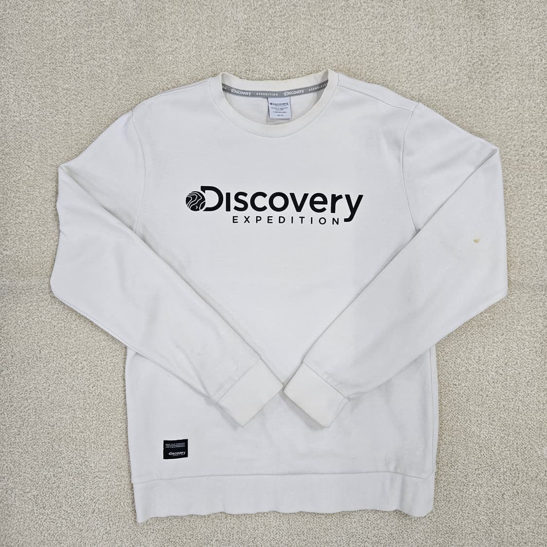 [95] 디스커버리 화이트 빅로고 맨투맨 티셔츠 1027JM1 상품이미지1