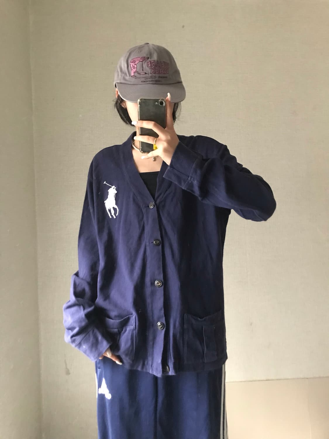 폴로 네이비 빅포니 가디건 상품이미지4