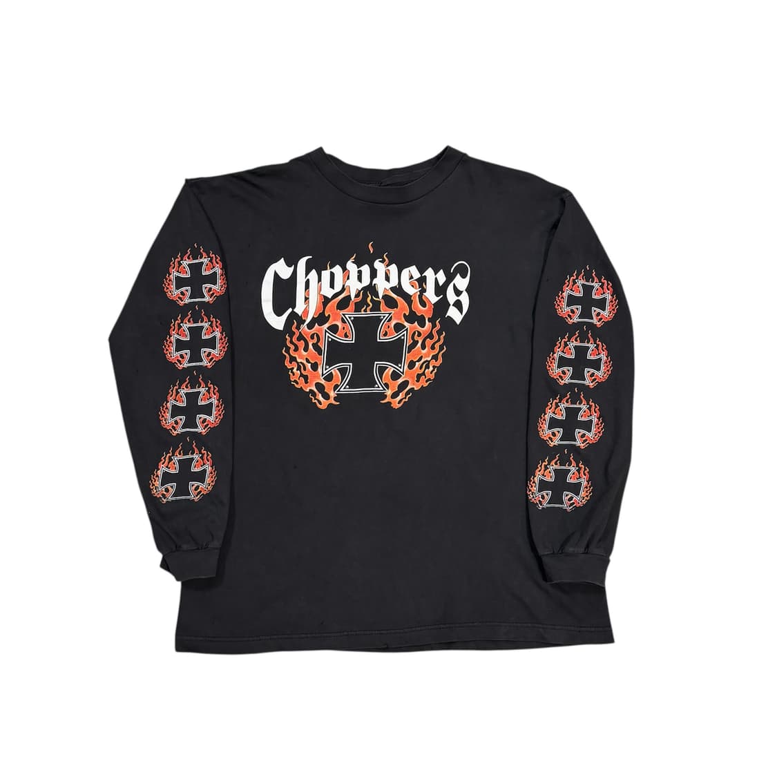 빈티지 Choppers Flaming Cross 롱슬리브 상품이미지2