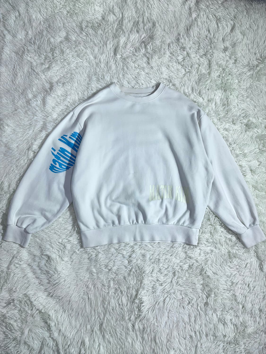 마땡킴 화이트 맨투맨  상품이미지3