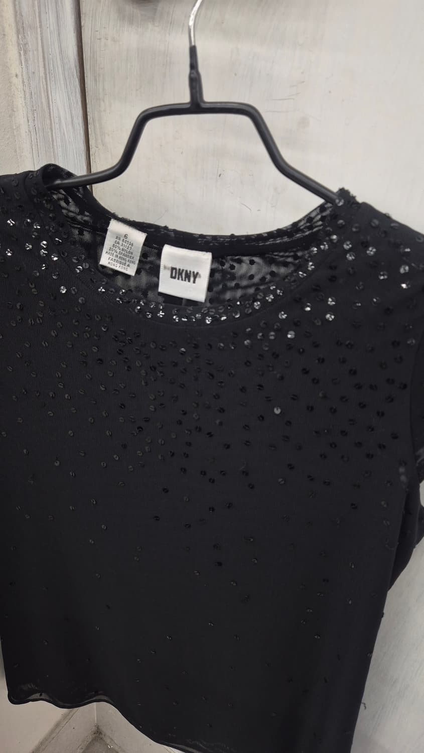 DKNY sequined mesh blouse 상품이미지2