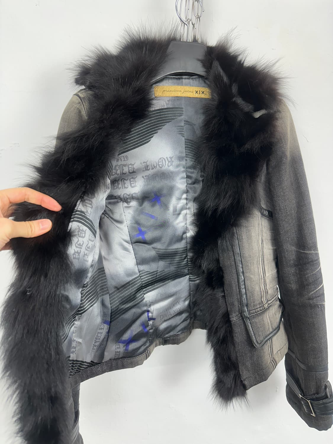 Washed cotton fox fur trimming jacket 상품이미지9