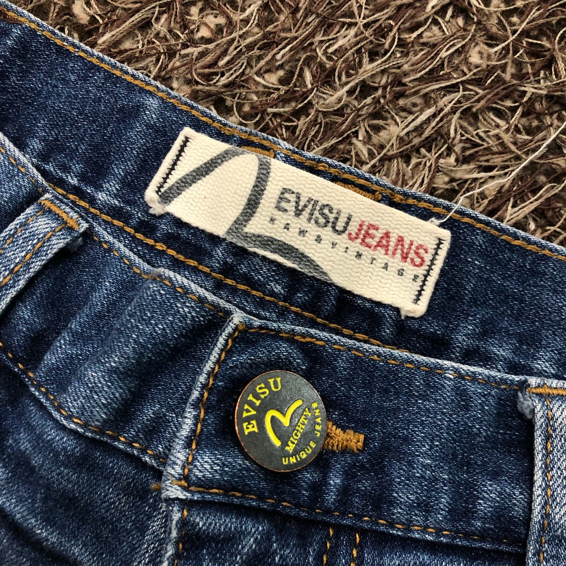 에비수 워싱 포켓 로고 데님 팬츠 상품이미지6