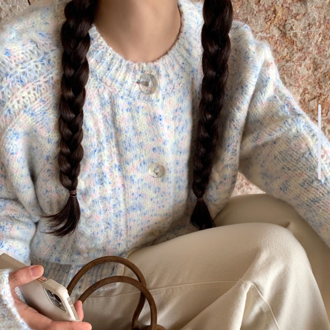 메이비베이비(MAYBEBABY) 디어리스트 블루소다 벌스데이가디건 새상품 상품이미지2