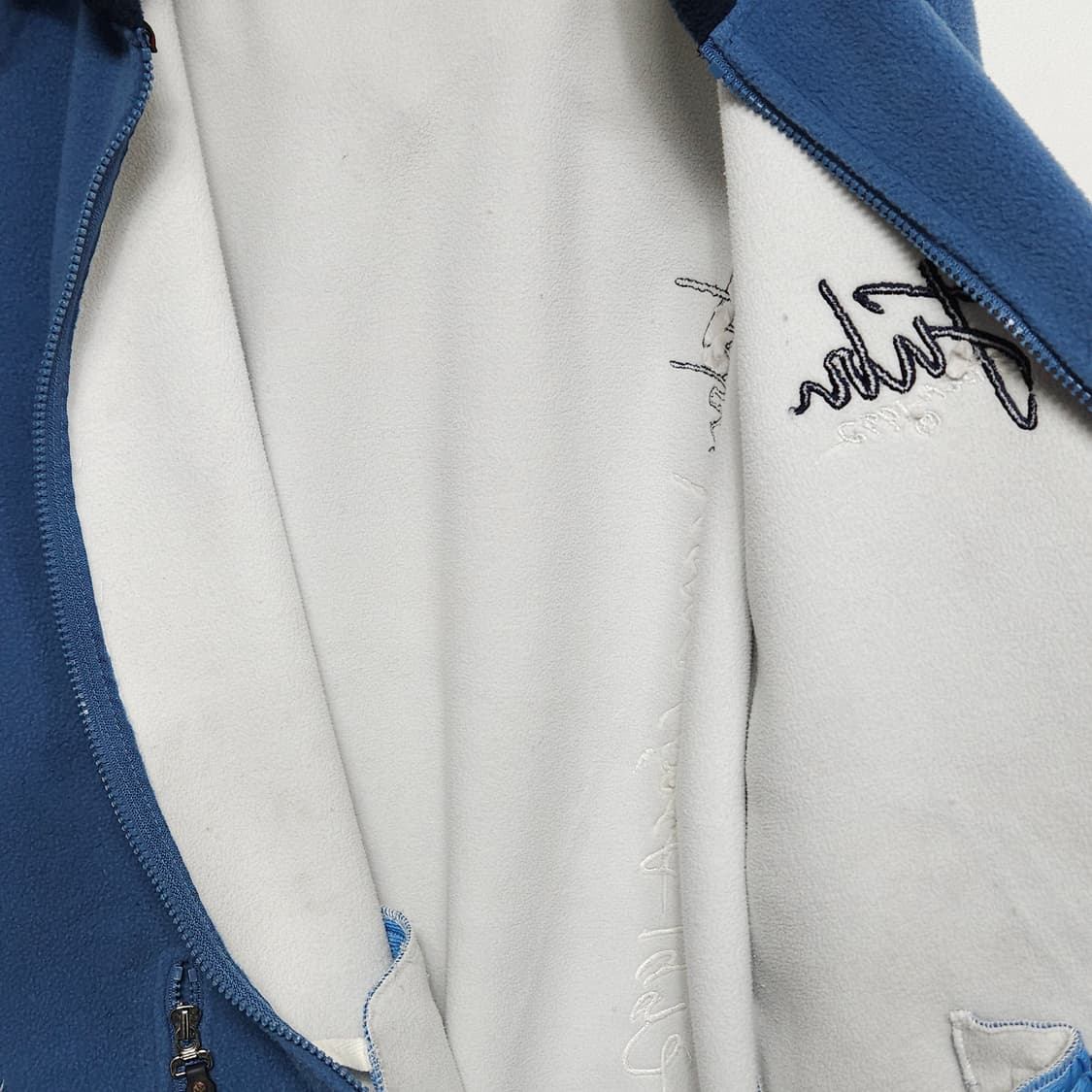 [105]FUBU 후부 1990년대 후리스 후드 집업 블루 네이비 상품이미지8