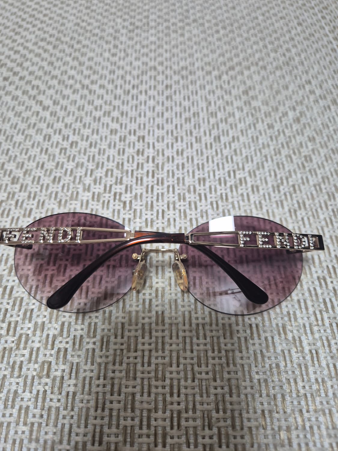 (정품)  펜디 Y2K 무테 선글라스 큐빅 그라데이션 상품이미지5
