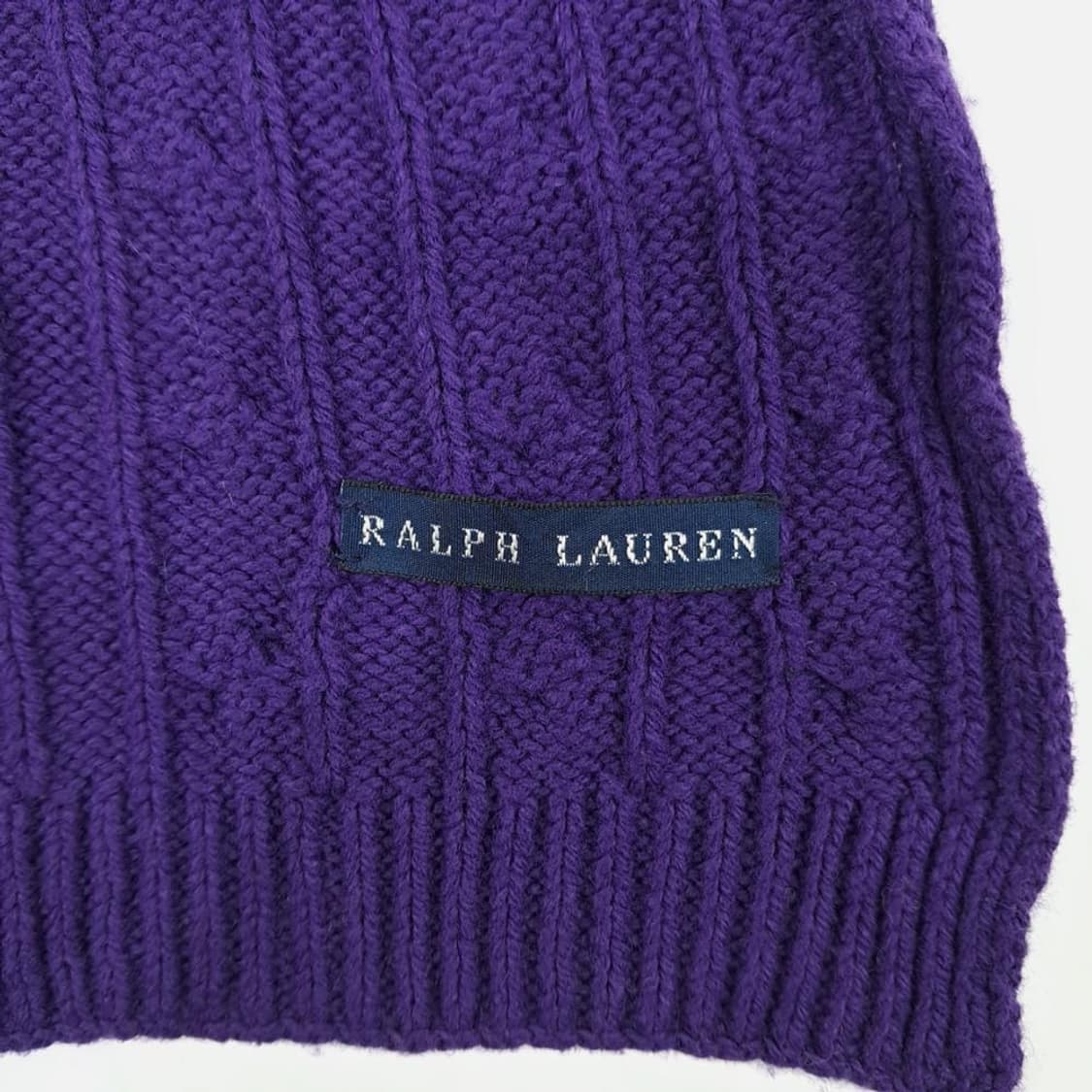 (MX048)폴로 랄프로렌 꽈배기 퍼플 케이블 니트 목도리 머플러 상품이미지4