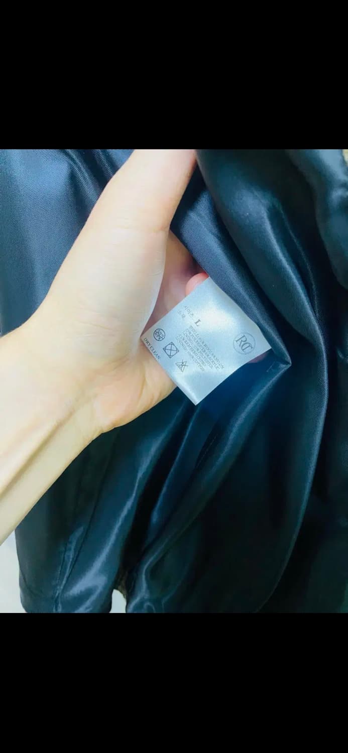 렉토 크림단독 체크 울 블레이저 브라운 상품이미지3