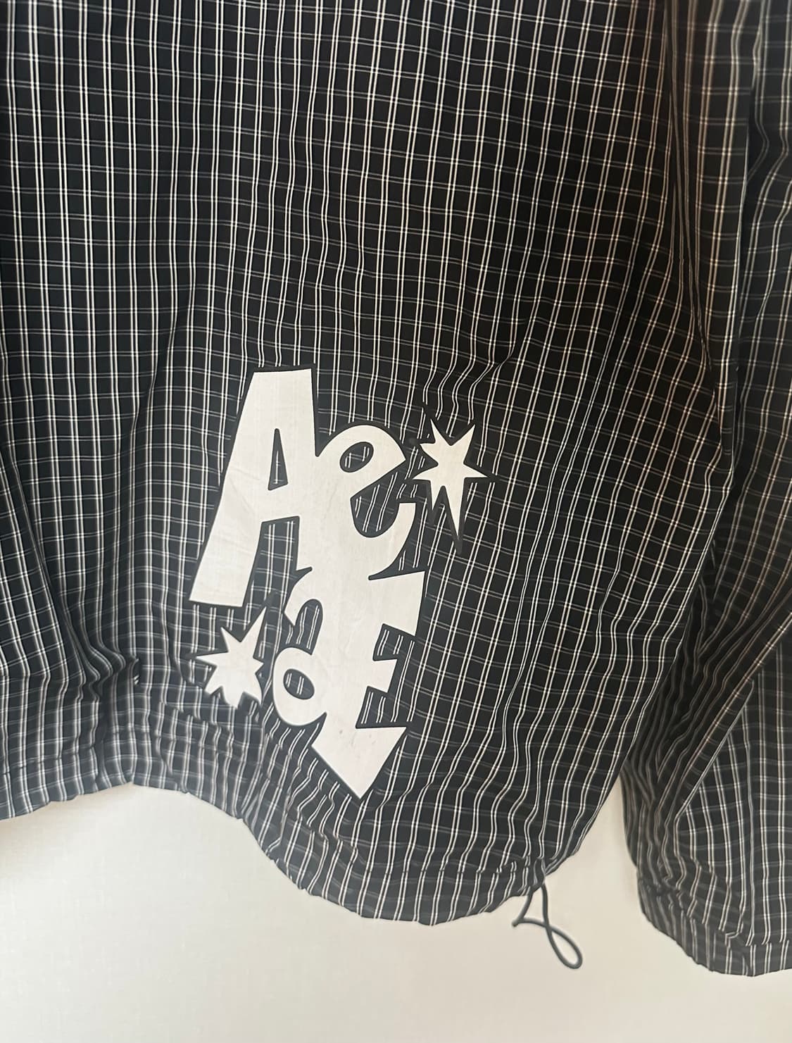 aeae 체크 후드 점퍼 바람막이 블랙 2size 상품이미지4