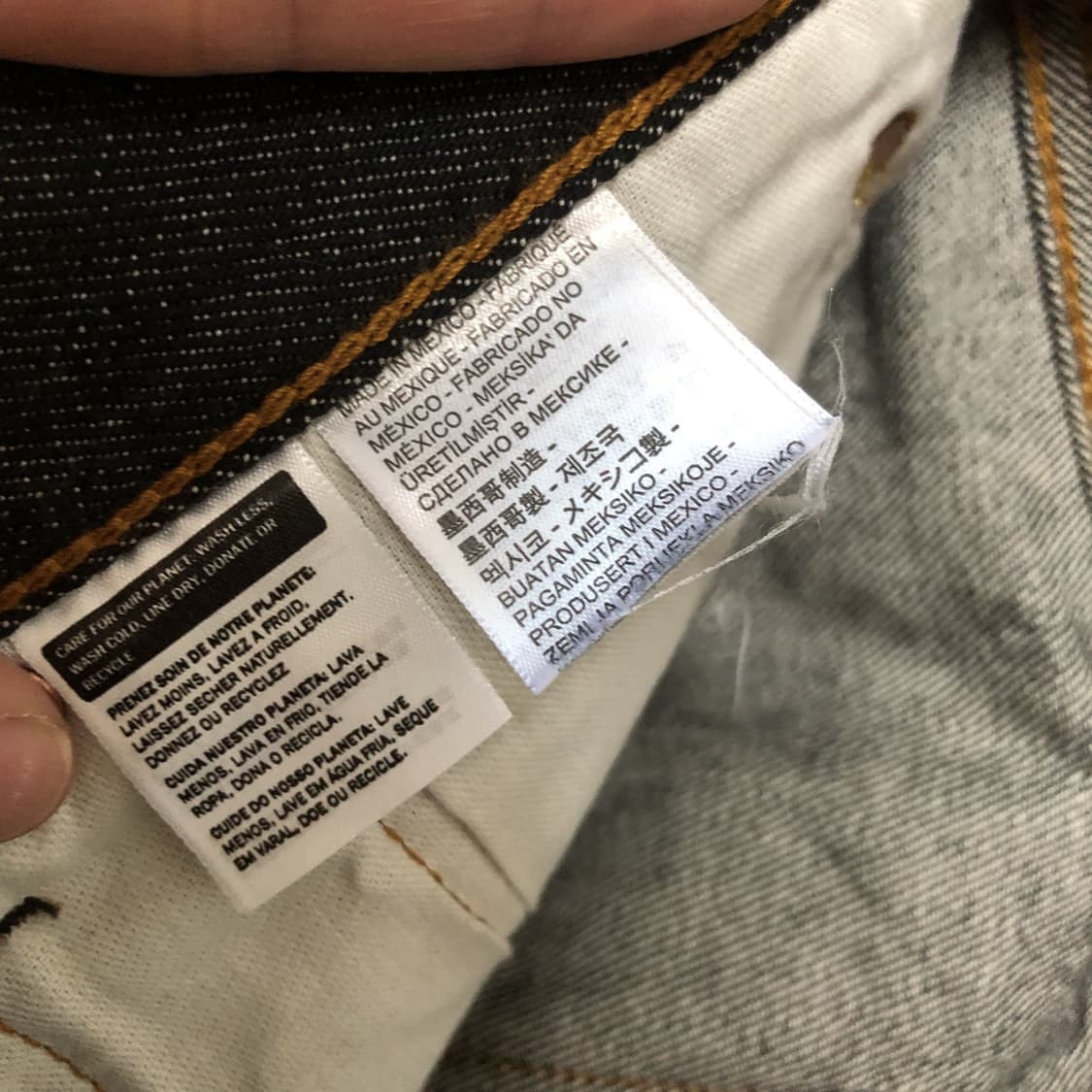 (31) 리바이스 Levi's 501 스트레이트핏 흑청 데님 상품이미지6