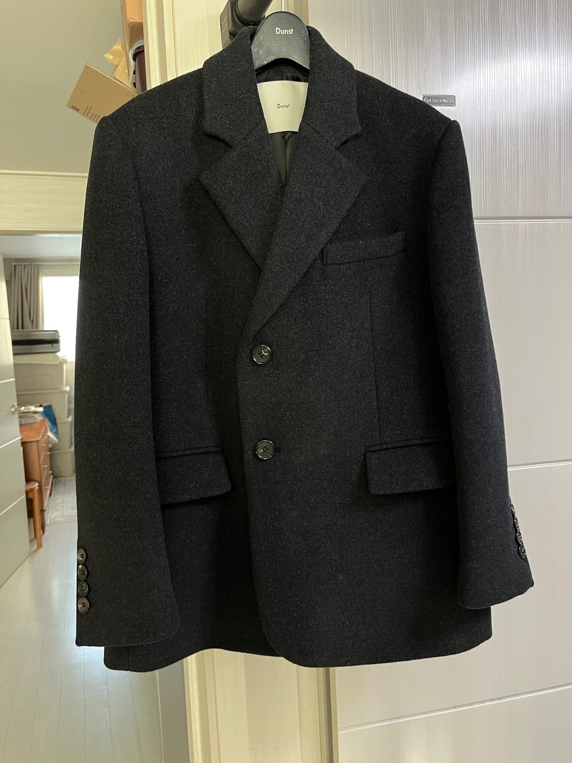 던스트 레이어드 캐시미어 울자켓 차콜그레이 xs 상품이미지5