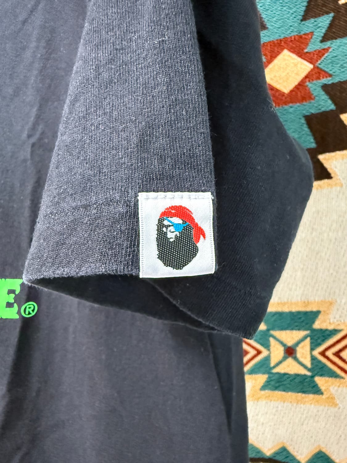 Bape College tee T-shirt Green 상품이미지2