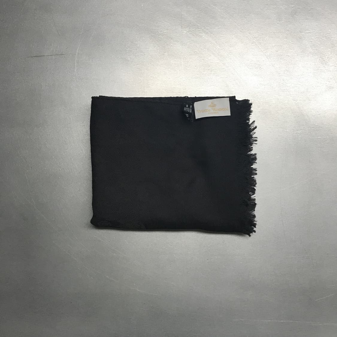 비비안웨스트우드 실크 혼방 스카프 블랙 상품이미지2