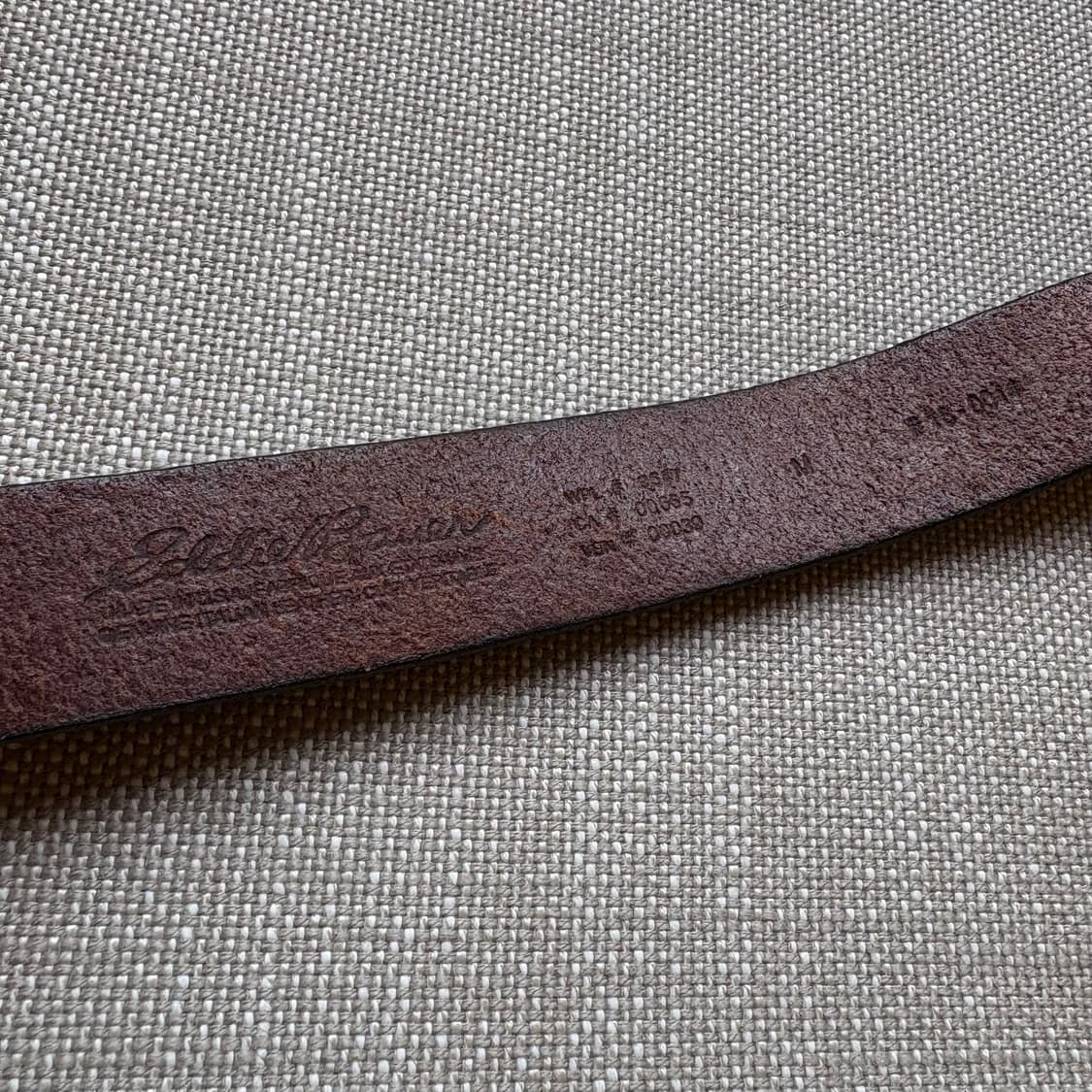 (31) 90s USA 에디바우어 브라운 레더 솔리드 브라스 버클 벨트 상품이미지9