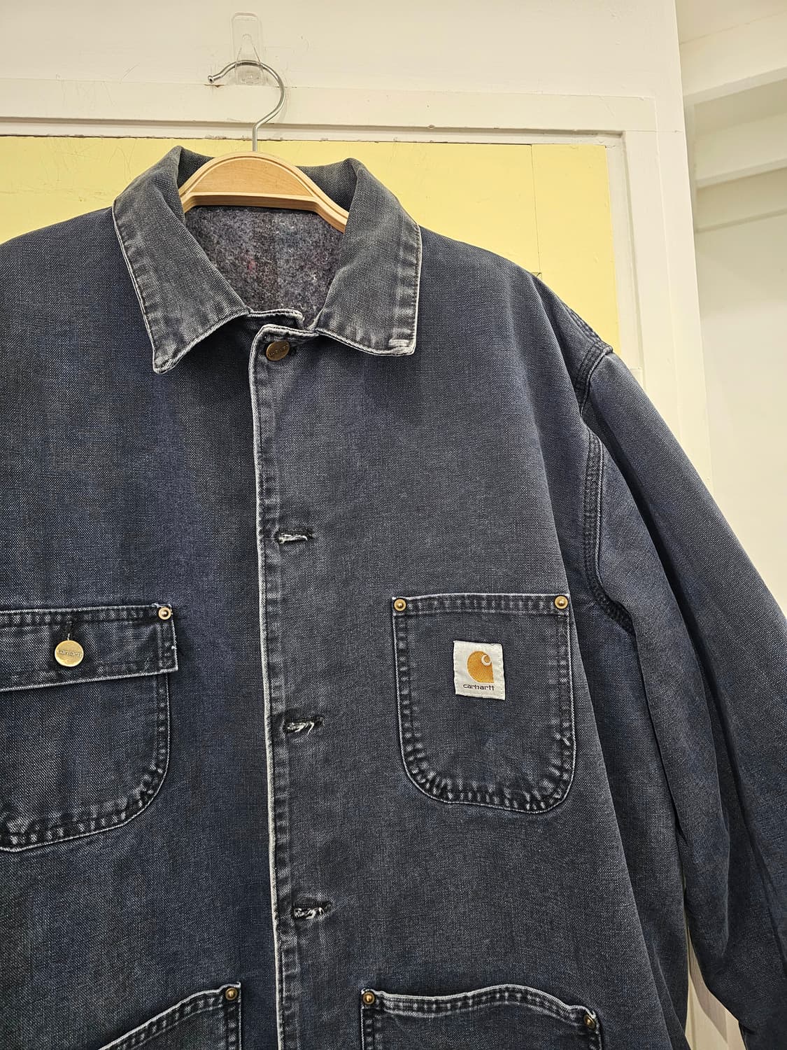 Carhartt 워싱네이비 워크자켓(겨울라이닝) 상품이미지3