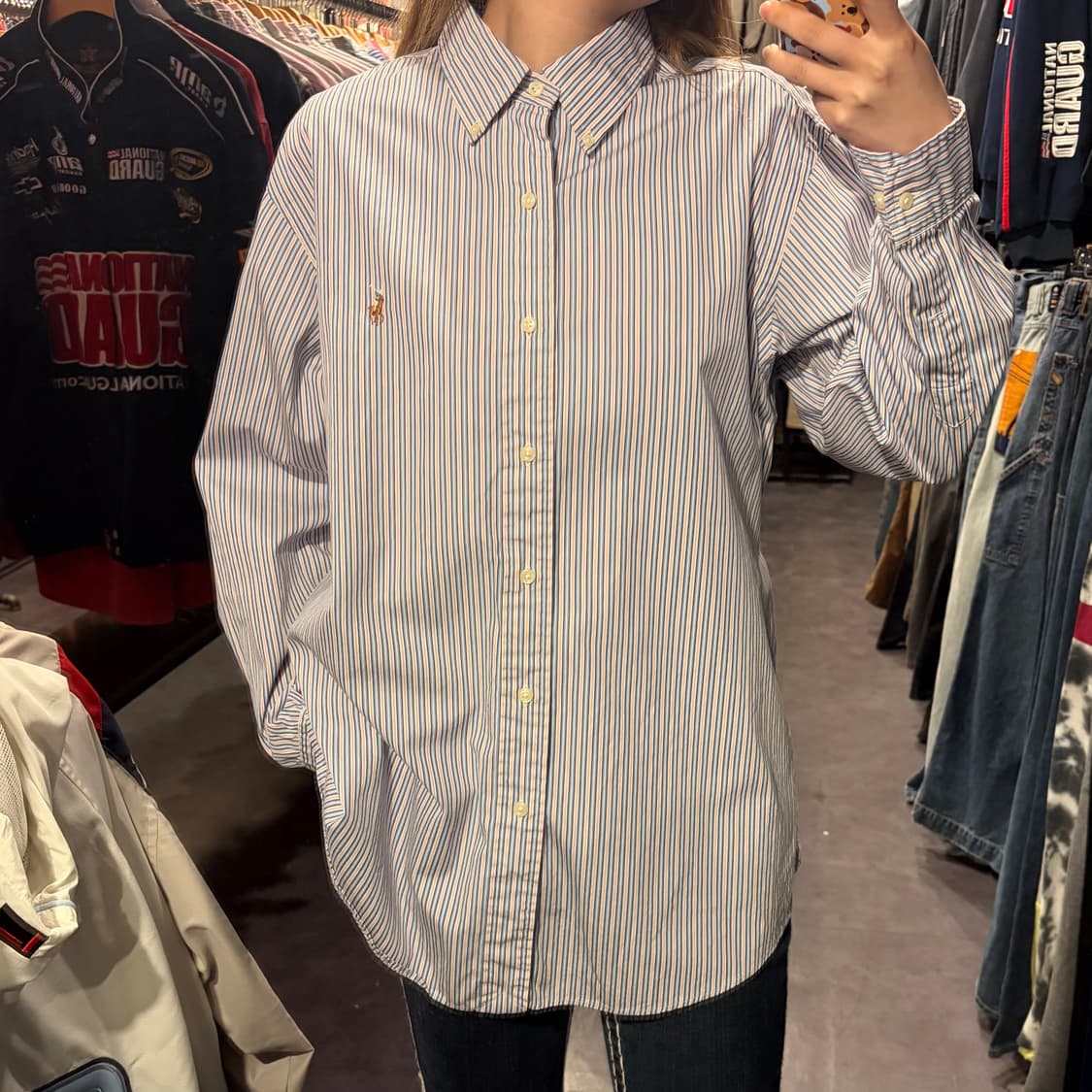 폴로 랄프로렌 스트라이프 셔츠 라이트 블루 상품이미지2