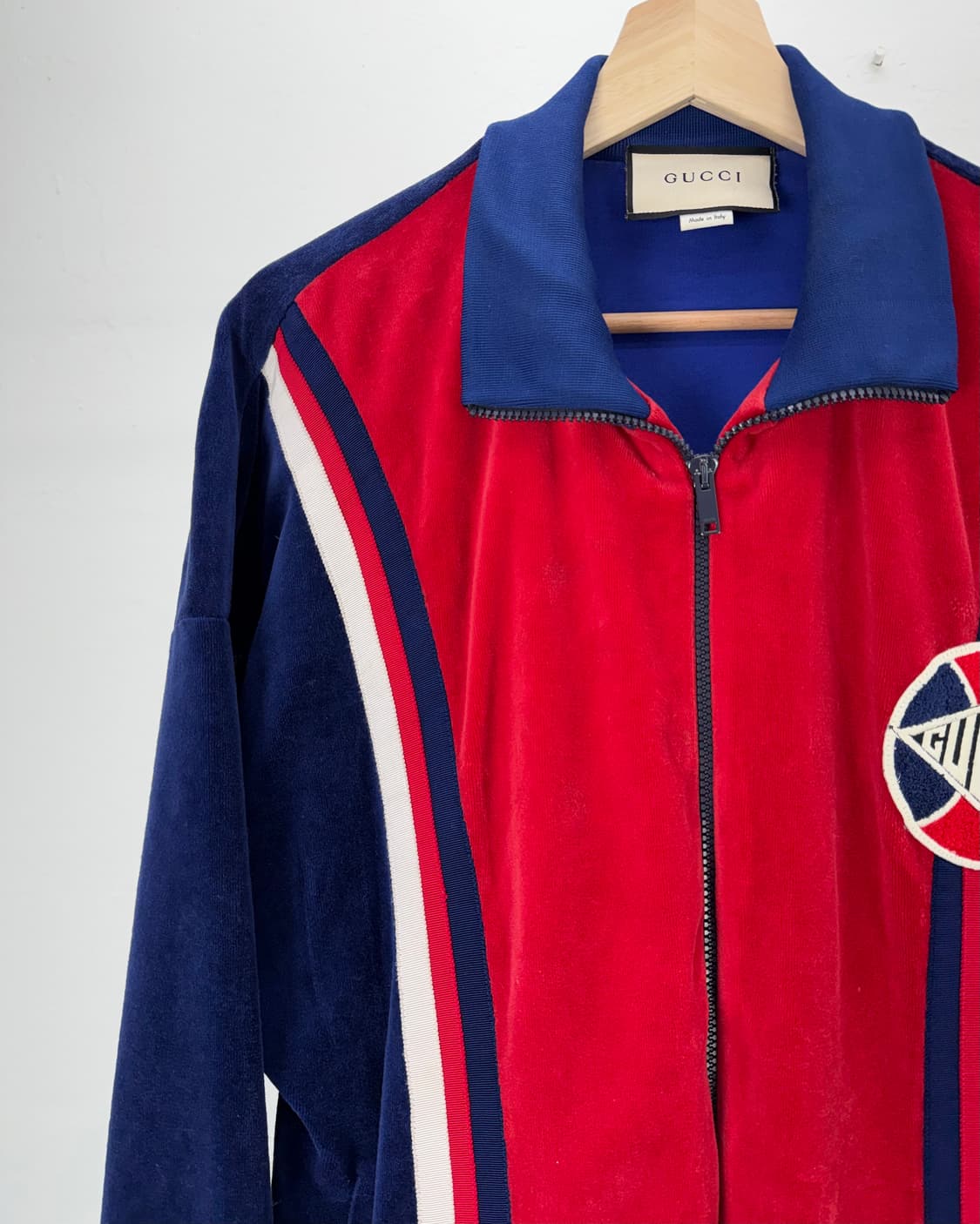 구찌 19ss 벨루어 GG 컬러 블록 트랙 자켓 상품이미지3