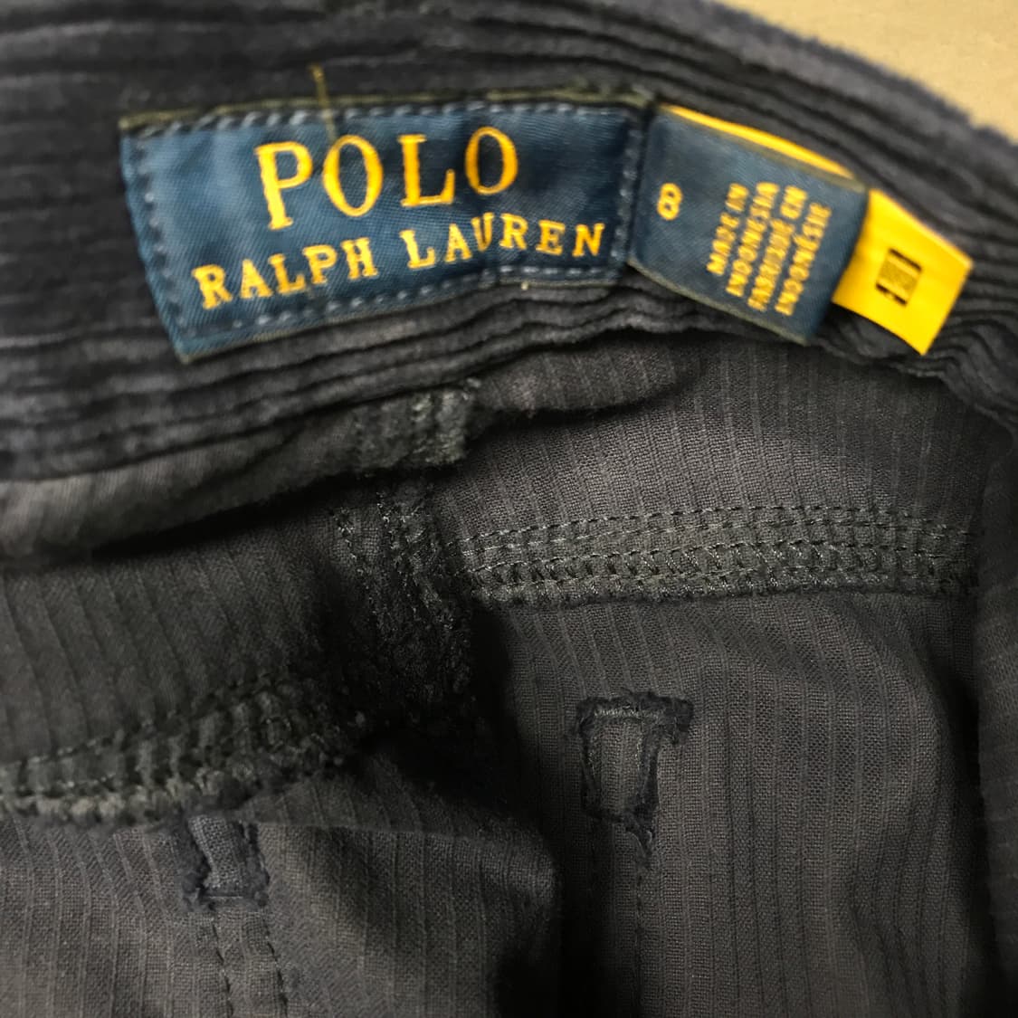 폴로 랄프로렌 QR 코듀로이 팬츠 네이비 8(W) 상품이미지6
