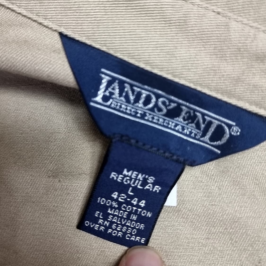 빈티지 랜즈앤드 베이지색 면자켓 점퍼(44) 상품이미지2