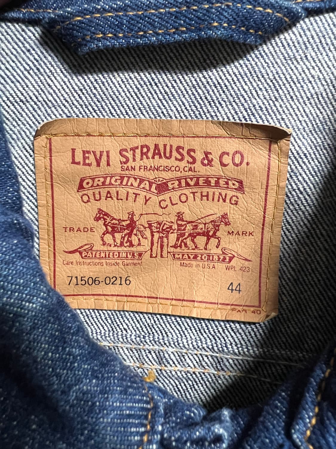 빈티지 리바이스 71506-0217 데님자켓 상품이미지5