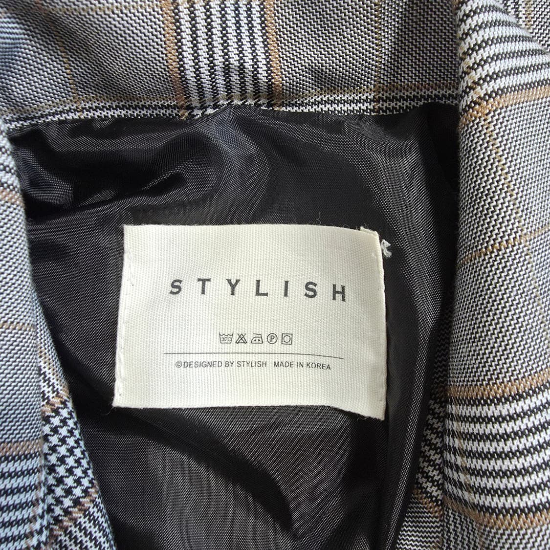 (F)여성 스타일리쉬 체크 더블 자켓 봄가을 간절기 상품이미지4