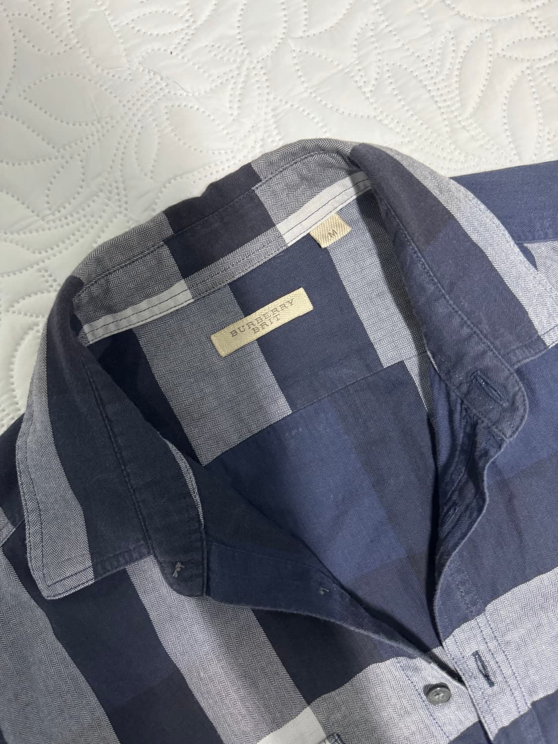 버버리 Brit / 네이비 체크 셔츠 / M 상품이미지3