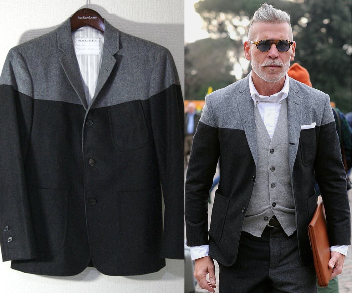 (95) 닉우스터착 브룩스 브라더스 블랙플리스 울 투톤 자켓 bb00  상품이미지1