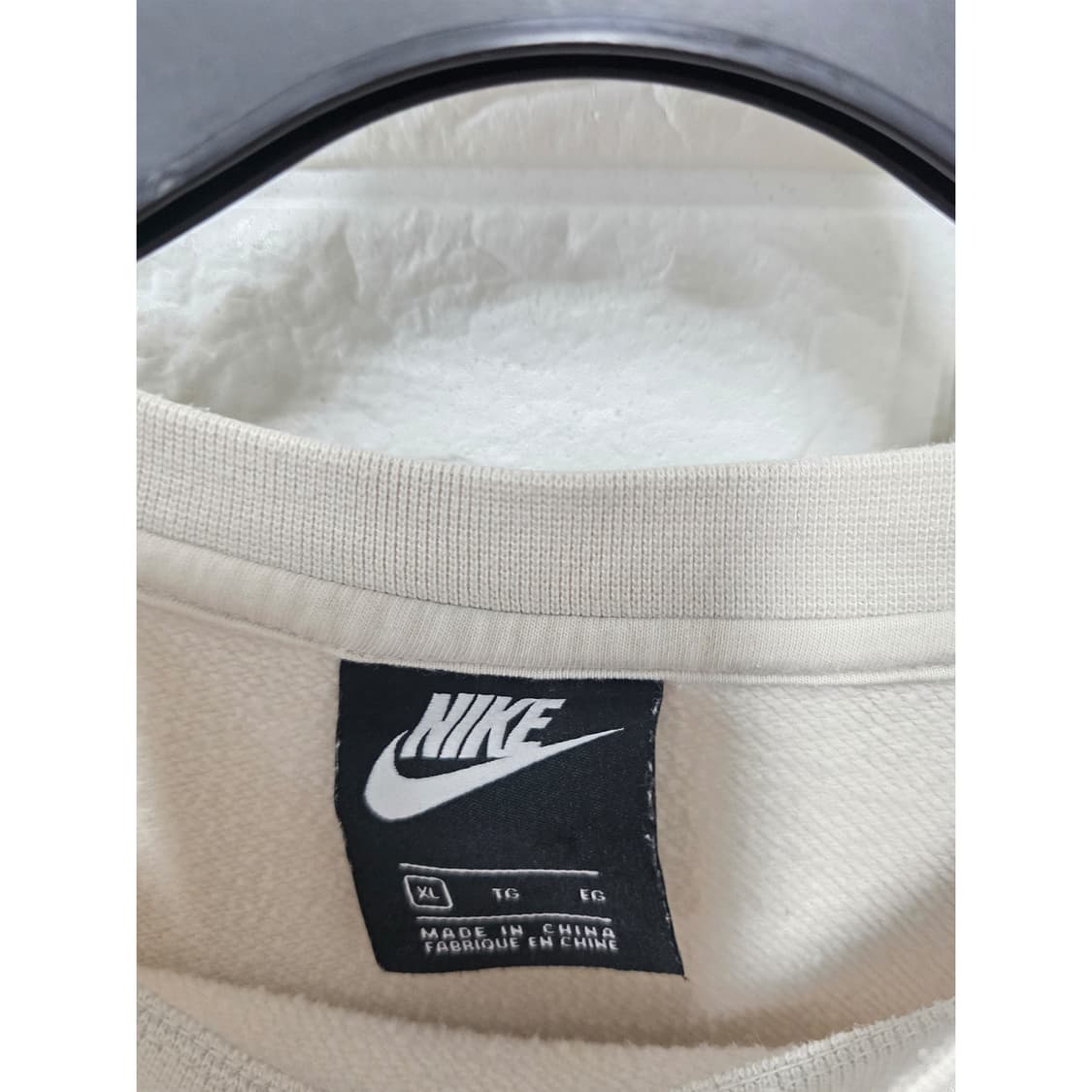 택포// 나이키 스우시 맨투맨 XL 아이보리 상품이미지2