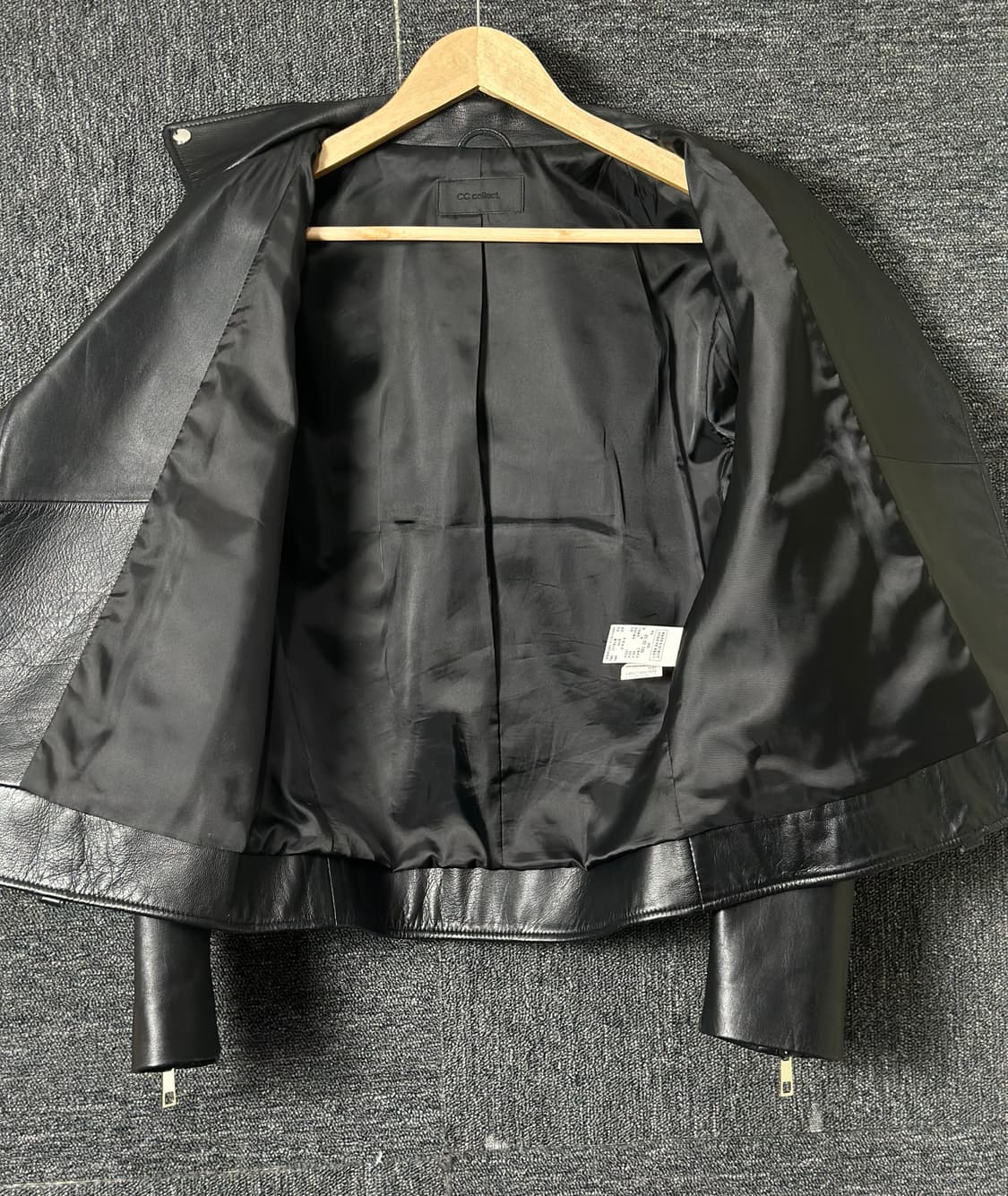 CC collect 가죽 라이더 자켓 블랙 160/66 상품이미지6