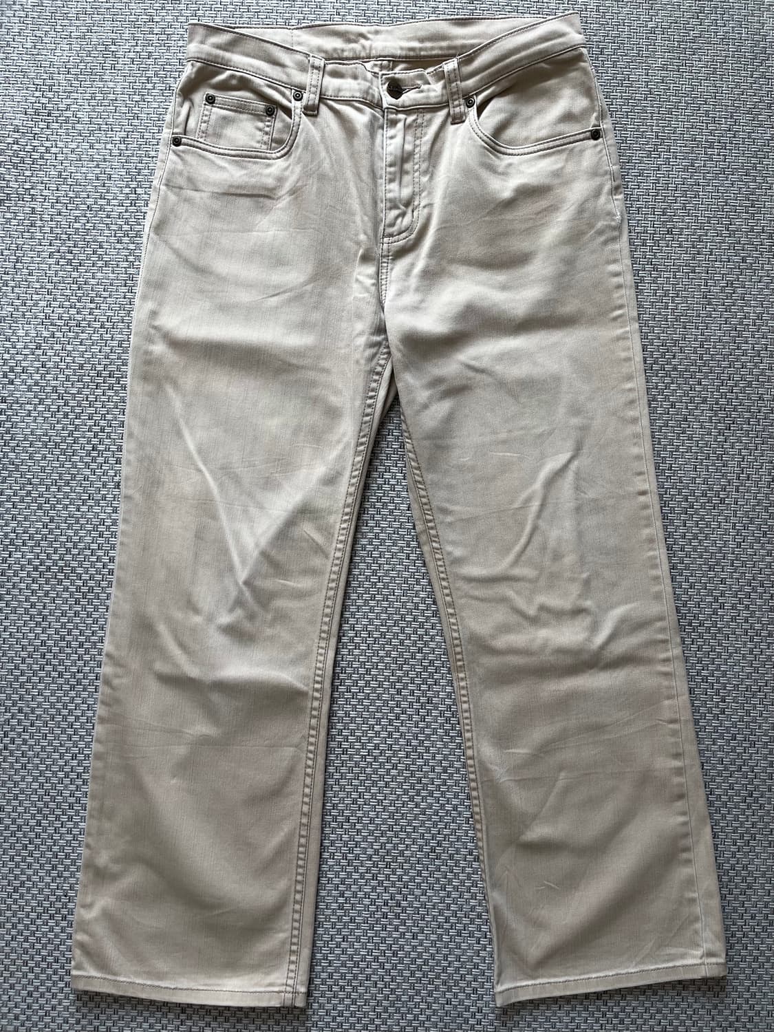 L.L.BEAN 세미 와이드핏 화이트 데님 팬츠 상품이미지1