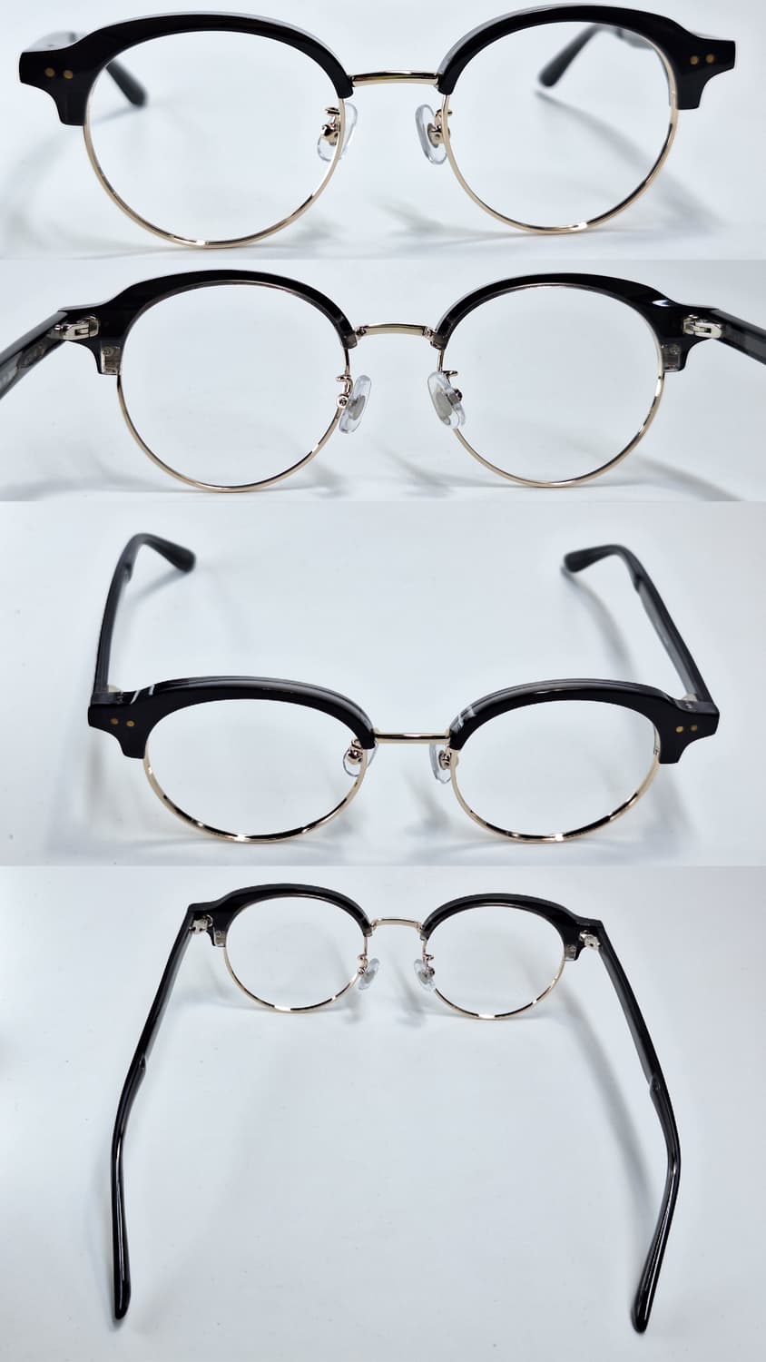 일제 블랙 골드 하금테 안경테 48mm 일본 수입 패션 아이웨어 클래식  상품이미지3