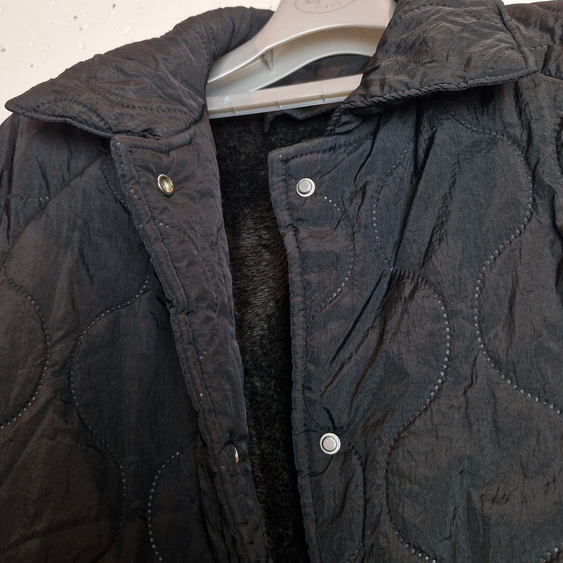 빅사이즈 오버핏 누빔 쉐르파 패딩  상품이미지3