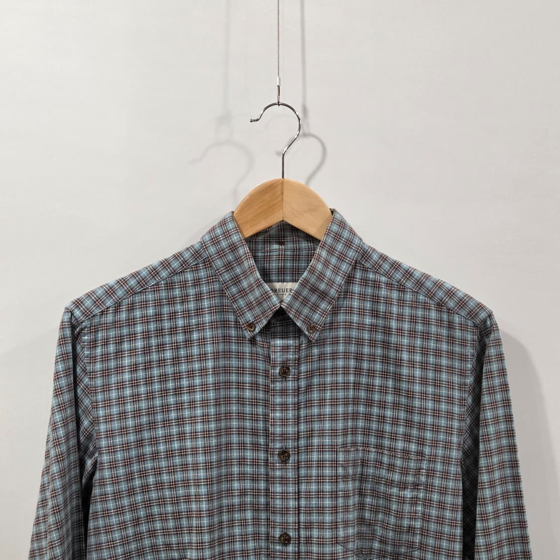 브로이어 버튼다운 체크셔츠 100  상품이미지2